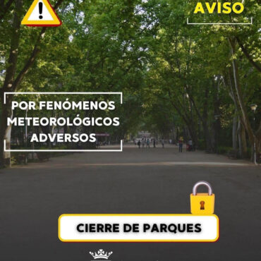 Ayuntamiento de Albacete informa del cierre de parques por alerta de lluvias