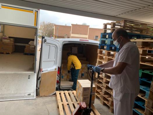 Recepción de nuevos artículos de protección para profesionales sanitarios en Albacete