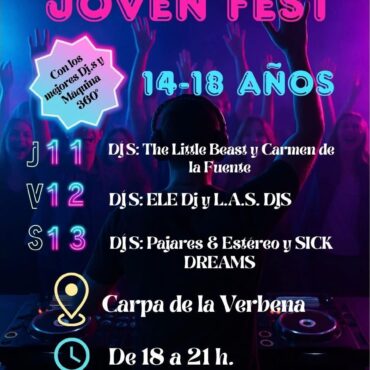 Arranca el ‘Joven Fest’ en la Feria de Albacete
 11, 12 y 13 de septiembre
 Esp...