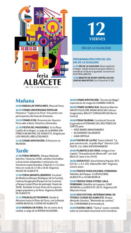 Hoy, 12 de septiembre, seguimos disfrutando de la Feria de Albacete con una pro...