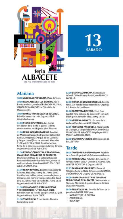 Hoy, 13 de septiembre, seguimos disfrutando de la Feria de Albacete con una pro...