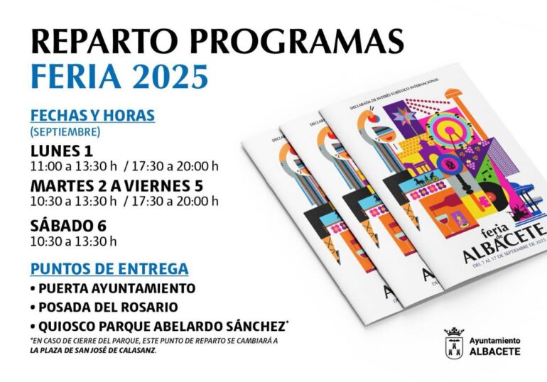 ¡Hoy comienza la entrega del programa oficial de la Feria de Albacete 2025!

 A...