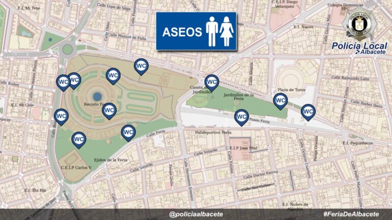 Te pedimos mucho #civismo y te mostramos los muchos aseos que hay en la feria.

...