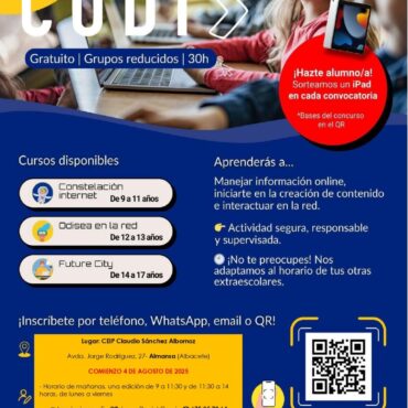 Presentada la 2ª convocatoria del proyecto Competencias Digitales para la Infancia (CODI) en Almansa