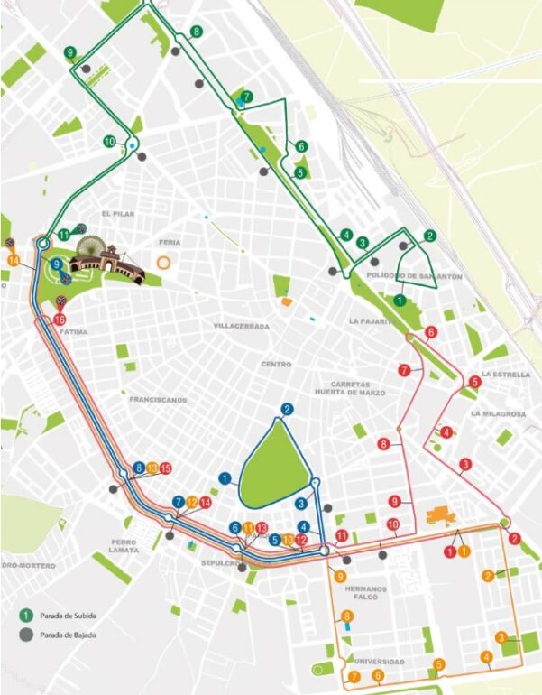 A la Feria mejor en bus o taxi… 
Si vas a tomarte unos mojitos, vinos de la burr...