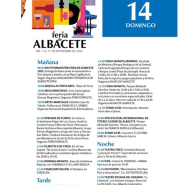 Hoy, 14 de septiembre, seguimos disfrutando de la Feria de Albacete con una pro...