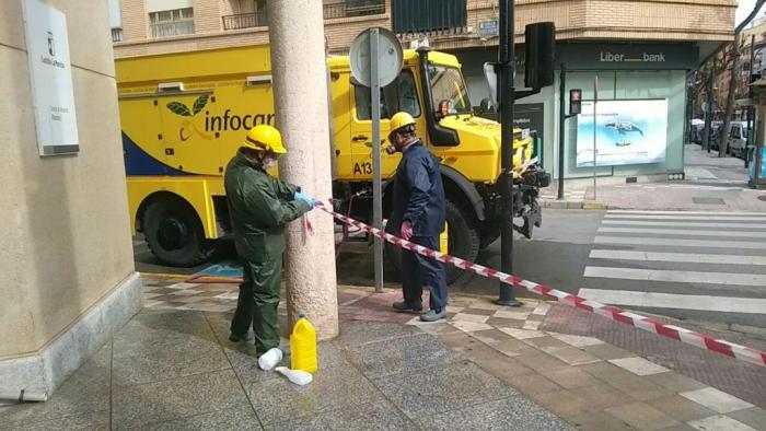 Dispositivo de GEACAM hoy en diferentes centros de mayores de Albacete