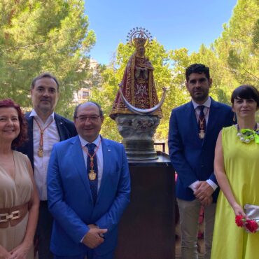 La imagen de la Patrona de Albacete ya está en el camarín del Ayuntamiento, tras...