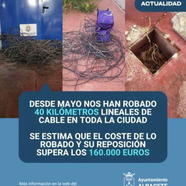 Robos de cable en Albacete: el Ayuntamiento intensifica la respuesta para prote...