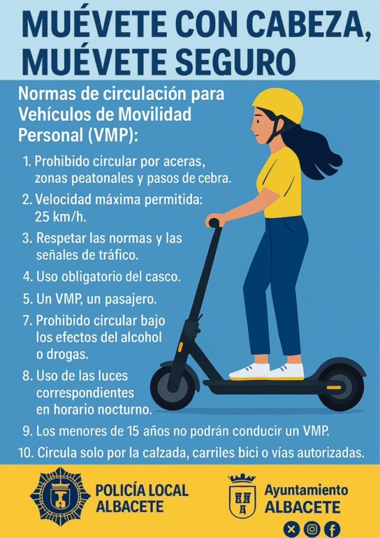 CAMPAÑA VMP | ALBACETE 

Circular sin casco, por la acera o usando el móvil no ...