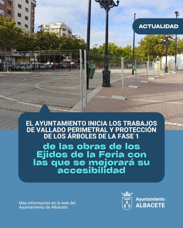 El Ayuntamiento de Albacete ha comenzado la fase 1 de las obras de los Ejidos de...