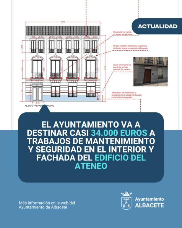 Mejora integral en el Ateneo Albacetense

El Ayuntamiento de Albacete ha aprobad...