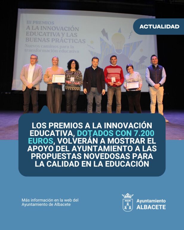 Premios a la Innovación Educativa

 El Ayuntamiento de Albacete ha convocado la...