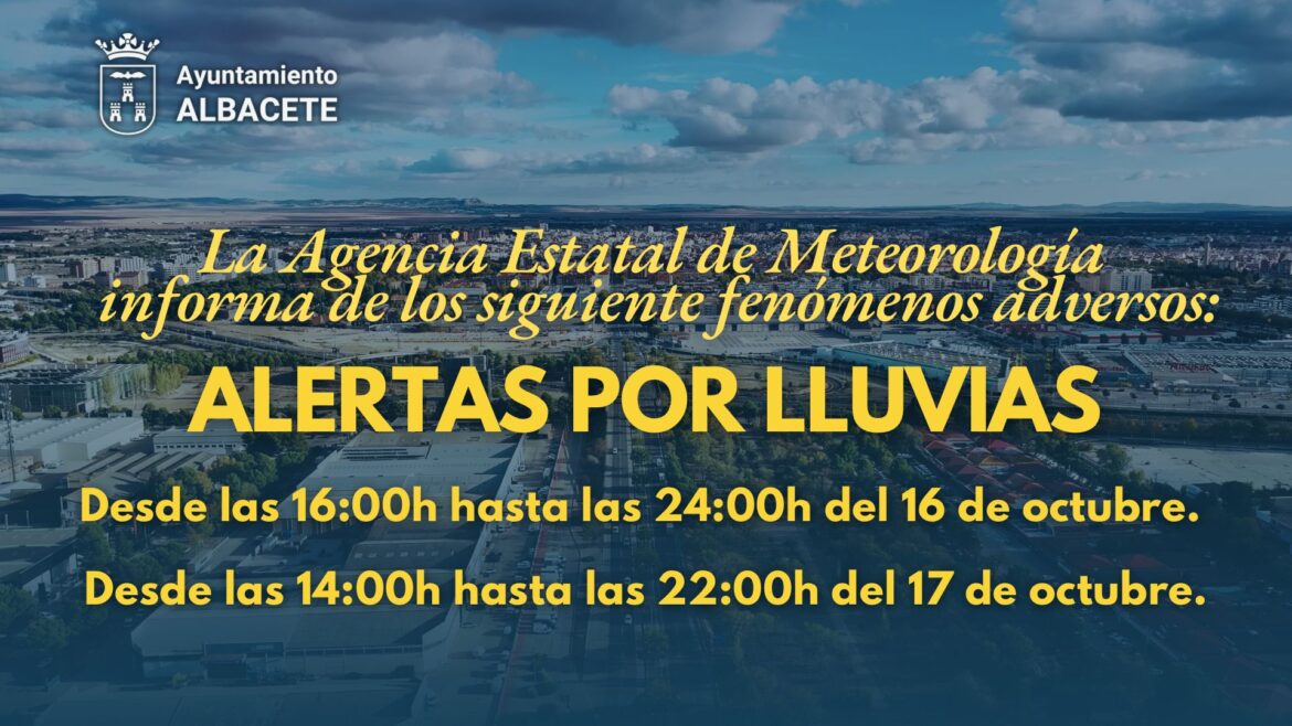 Habiendo declarado la AEMET situación de aviso amarillo por lluvias y tormentas...