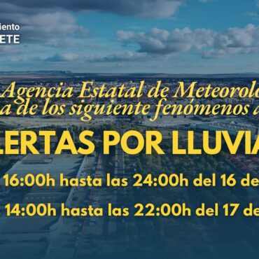 Habiendo declarado la AEMET situación de aviso amarillo por lluvias y tormentas...