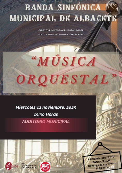 Os invitamos a disfrutar del concierto ‘Música orquestal’ que mañana miércoles, ...