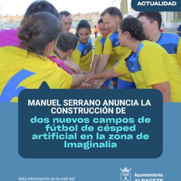 Dos nuevos campos de fútbol en Imaginalia.

El Ayuntamiento de Albacete, a trav...