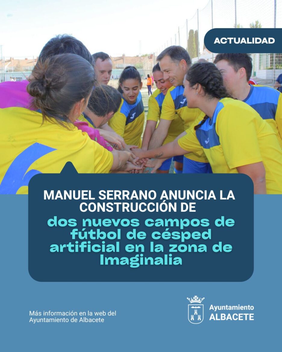 Dos nuevos campos de fútbol en Imaginalia.

El Ayuntamiento de Albacete, a trav...