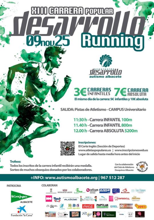El Domingo 9 de noviembre se ha celebrado la XIII edición de #DesarrolloRunning,...