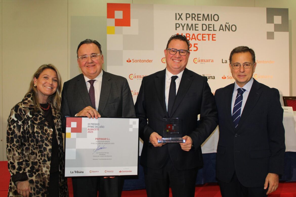 Pripimar, Pyme del Año 2025 en Albacete

Durante el acto de entrega del Premio ...