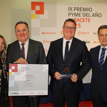 Pripimar, Pyme del Año 2025 en Albacete

Durante el acto de entrega del Premio ...